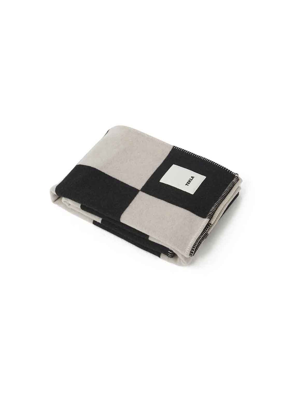 Cashmere Blanket, Checks, Black Checks Wool