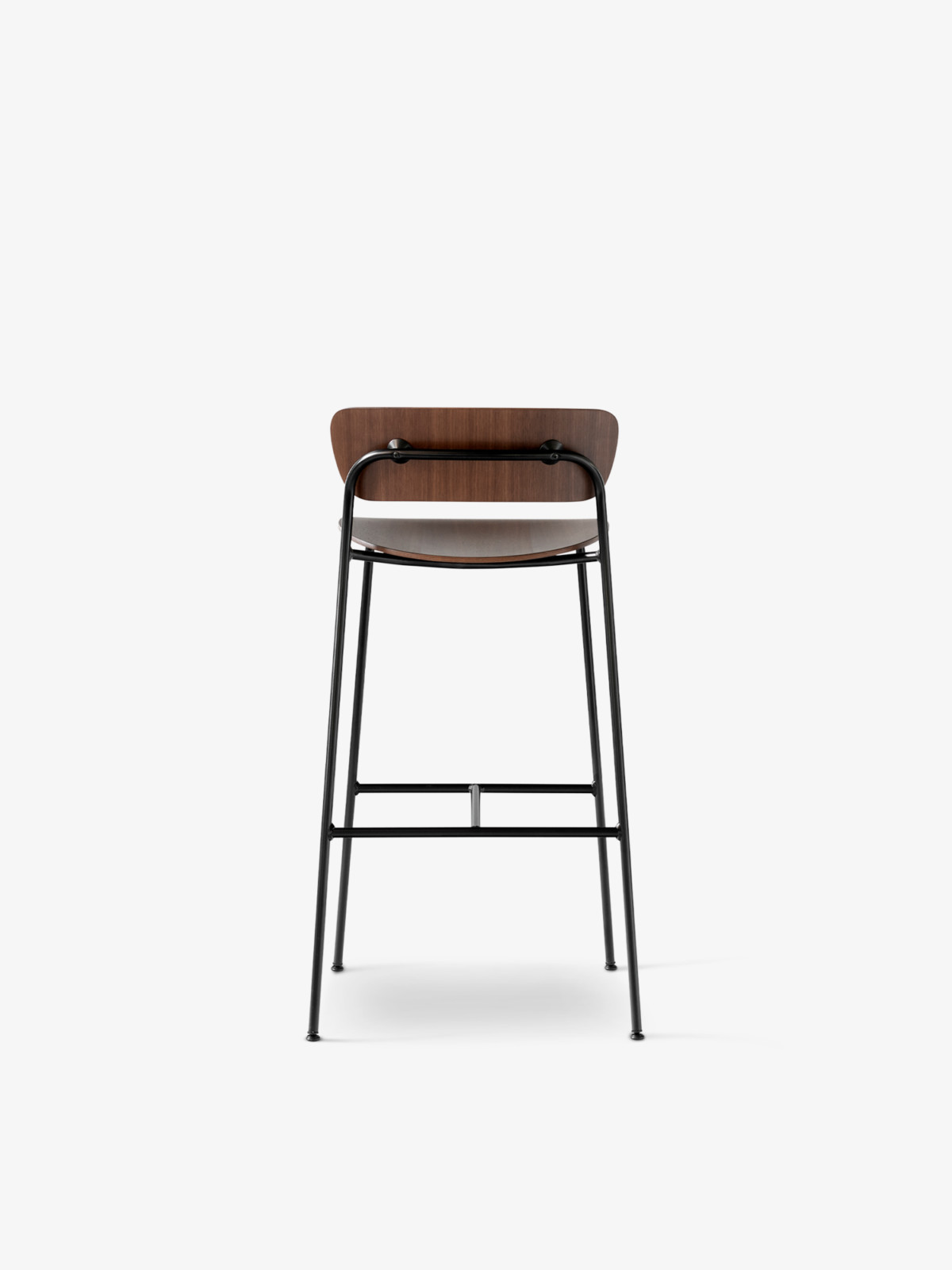 Pavilion Bar Chair AV9, Black Base / Walnut