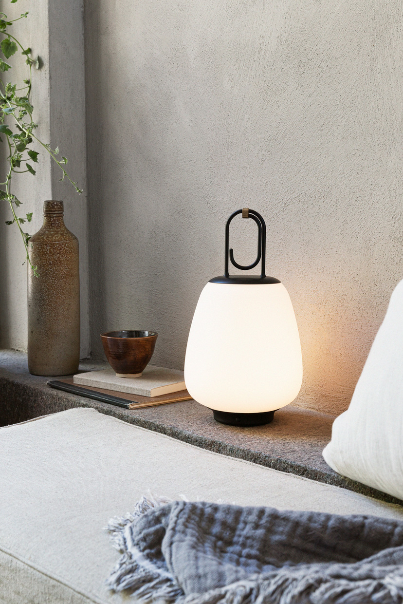 Lucca SC51, Black, Outdoor Portable Lamp, Dimmable, Opal Glass