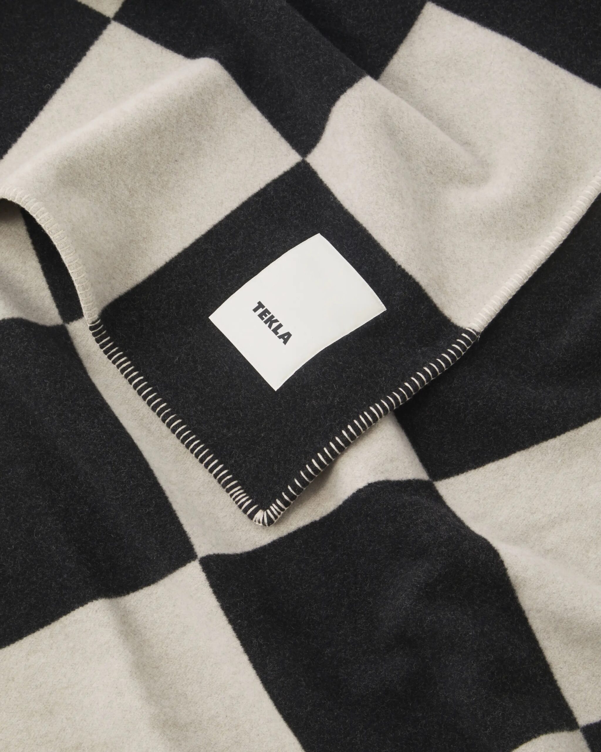 Cashmere Blanket, Checks, Black Checks Wool