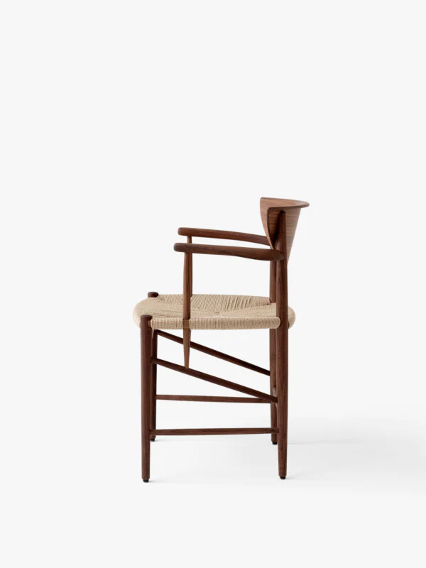 Drawn HM4, With Armrest, Natural Paper Cord / Walnut