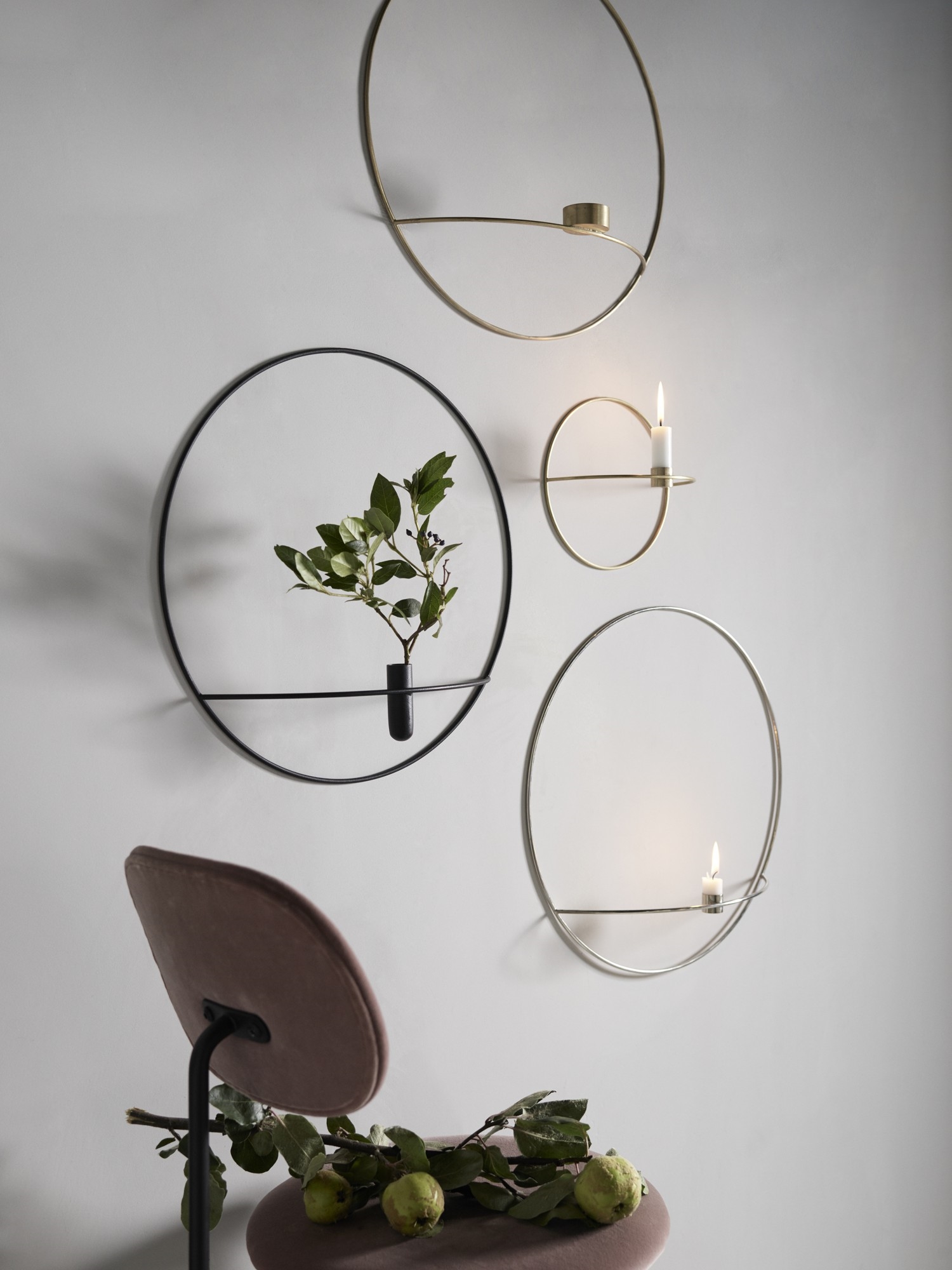 POV Circle, Vase/Candleholder, L, Brass
