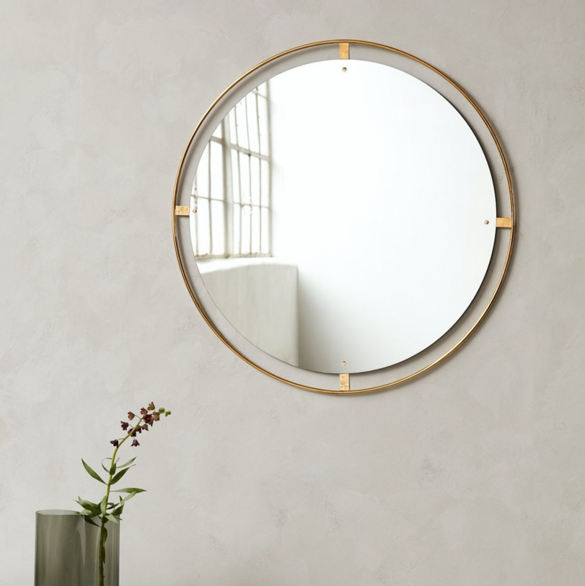 Nimbus Mirror Dia 110, Polished Brass