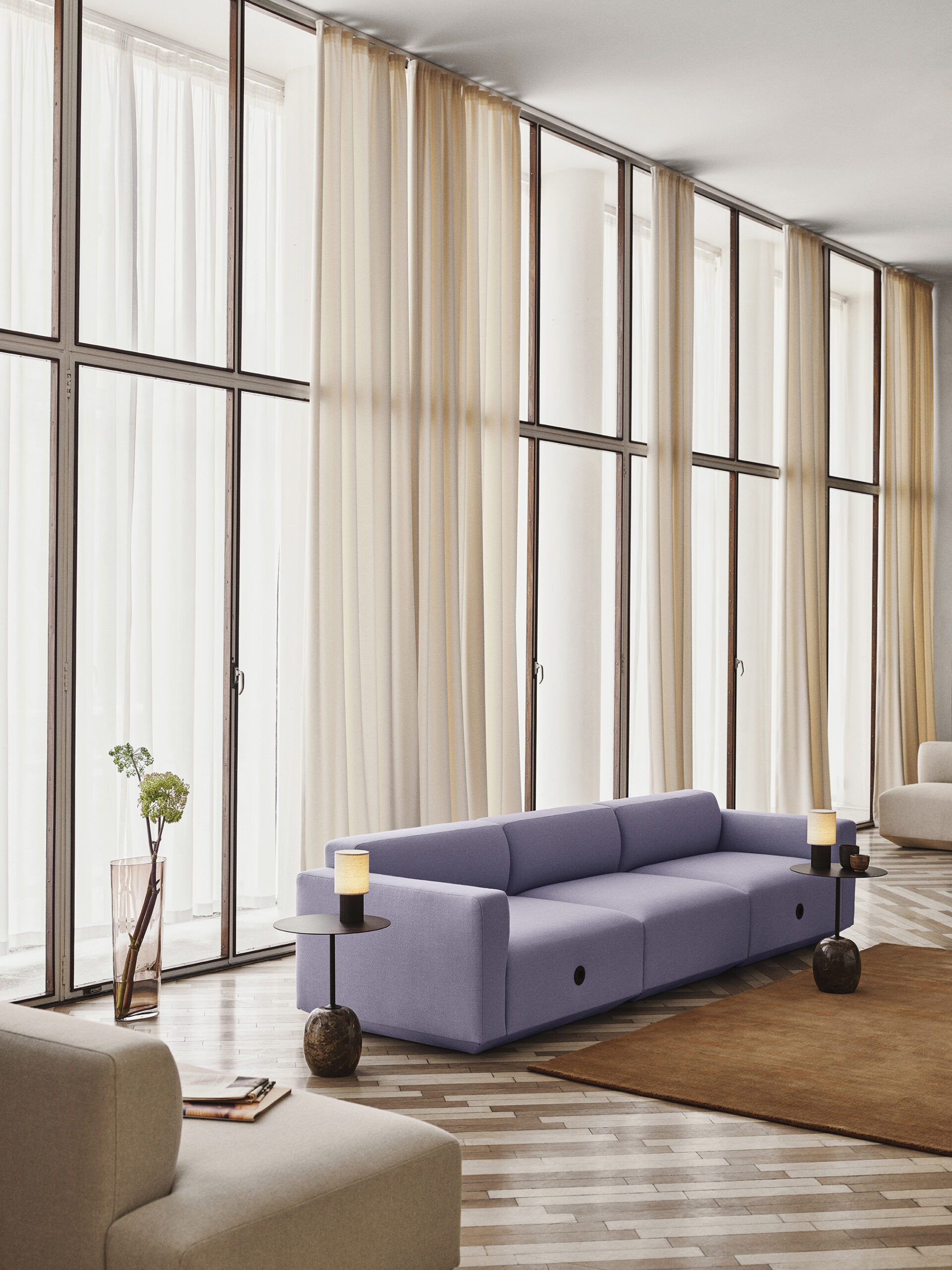 Develius Modular Sofa, 3 Seater, Linara Tweed