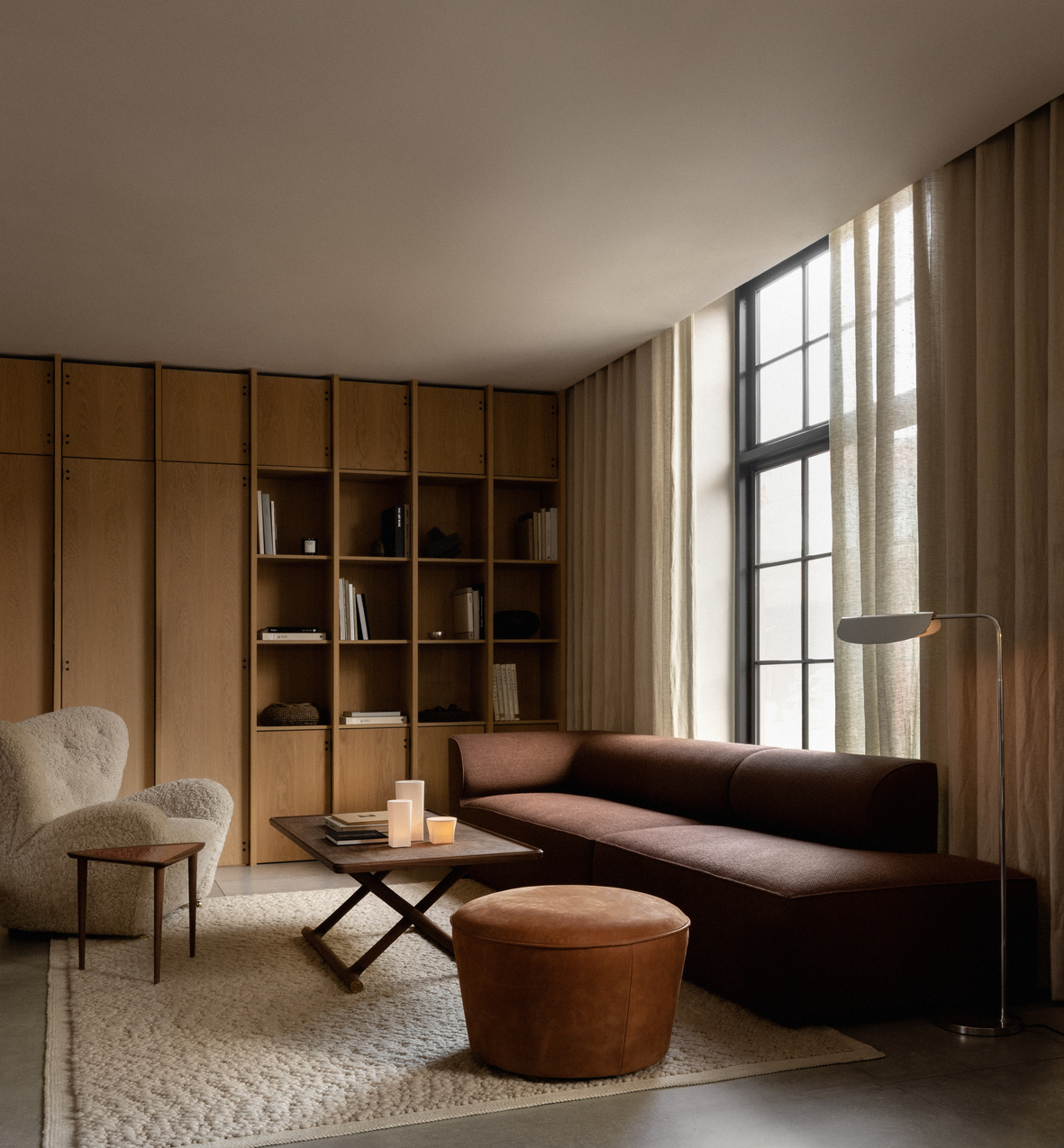 Eave Modular Sofa, 86, 3 seater Open Section, Audo Bouclé 06