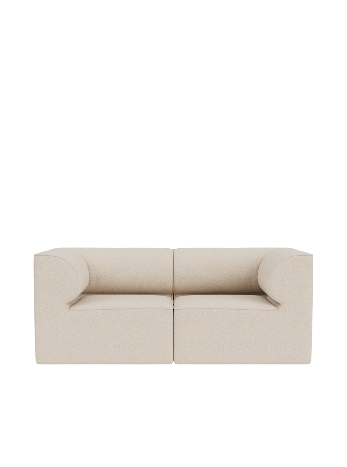 Eave Modular Sofa, 86, 2 Seater, Configuration 1, Beige
