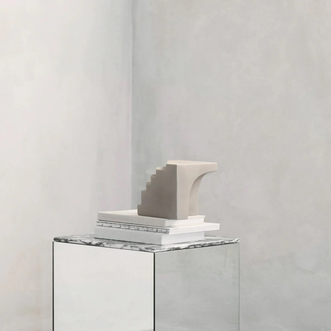 Stair Sculpture, Terracotta with Grey Engobe