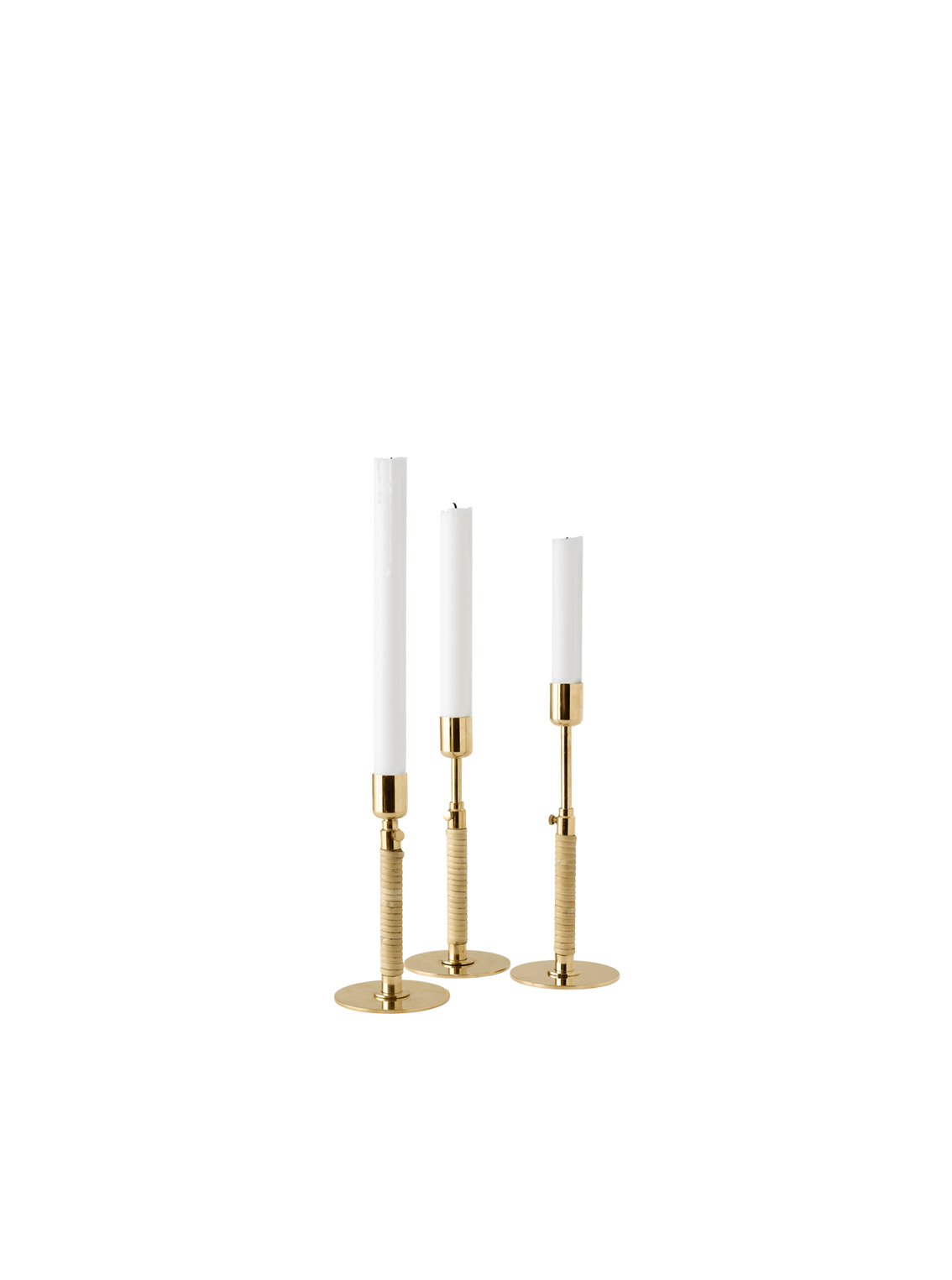 Duca Candleholder, Polished Brass