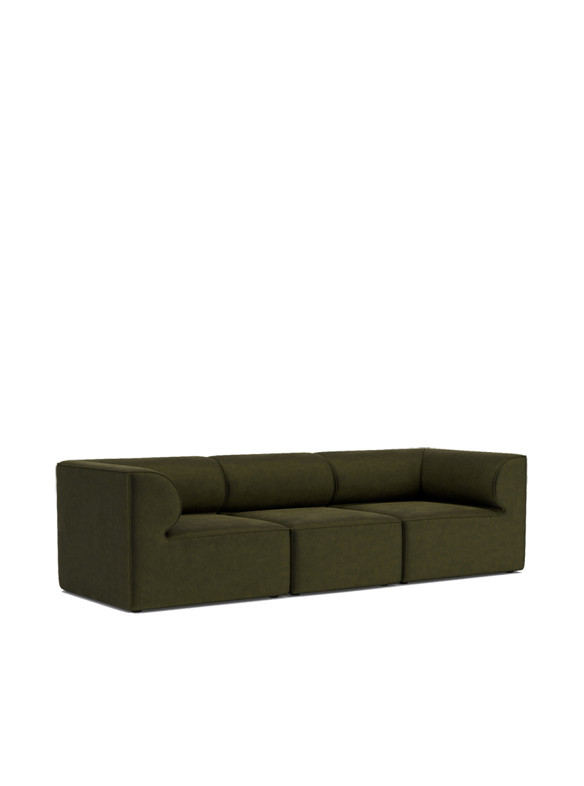 Eave Modular Sofa, 96, 3 Seater, Configuration 2, Earth