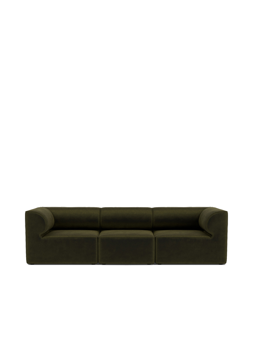 Eave Modular Sofa, 96, 3 Seater, Configuration 2, Earth