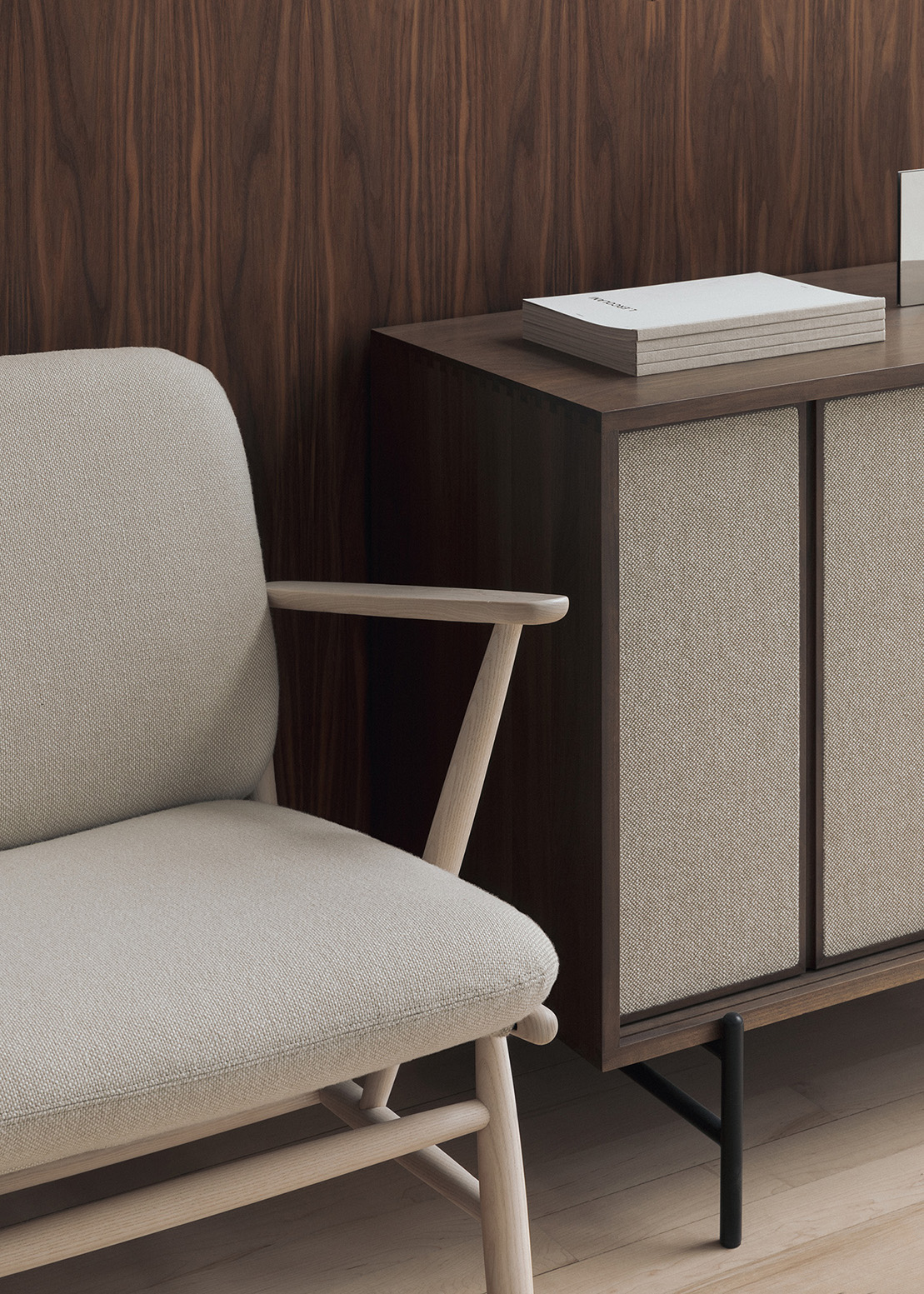 Canvas Small Cabinet, Walnut Stained Ash