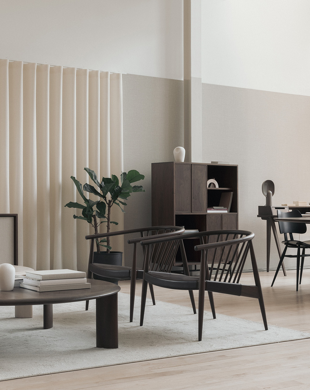 Reprise Chair with Hide Seat, Walnut