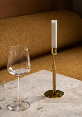 Duca Candleholder, Polished Brass
