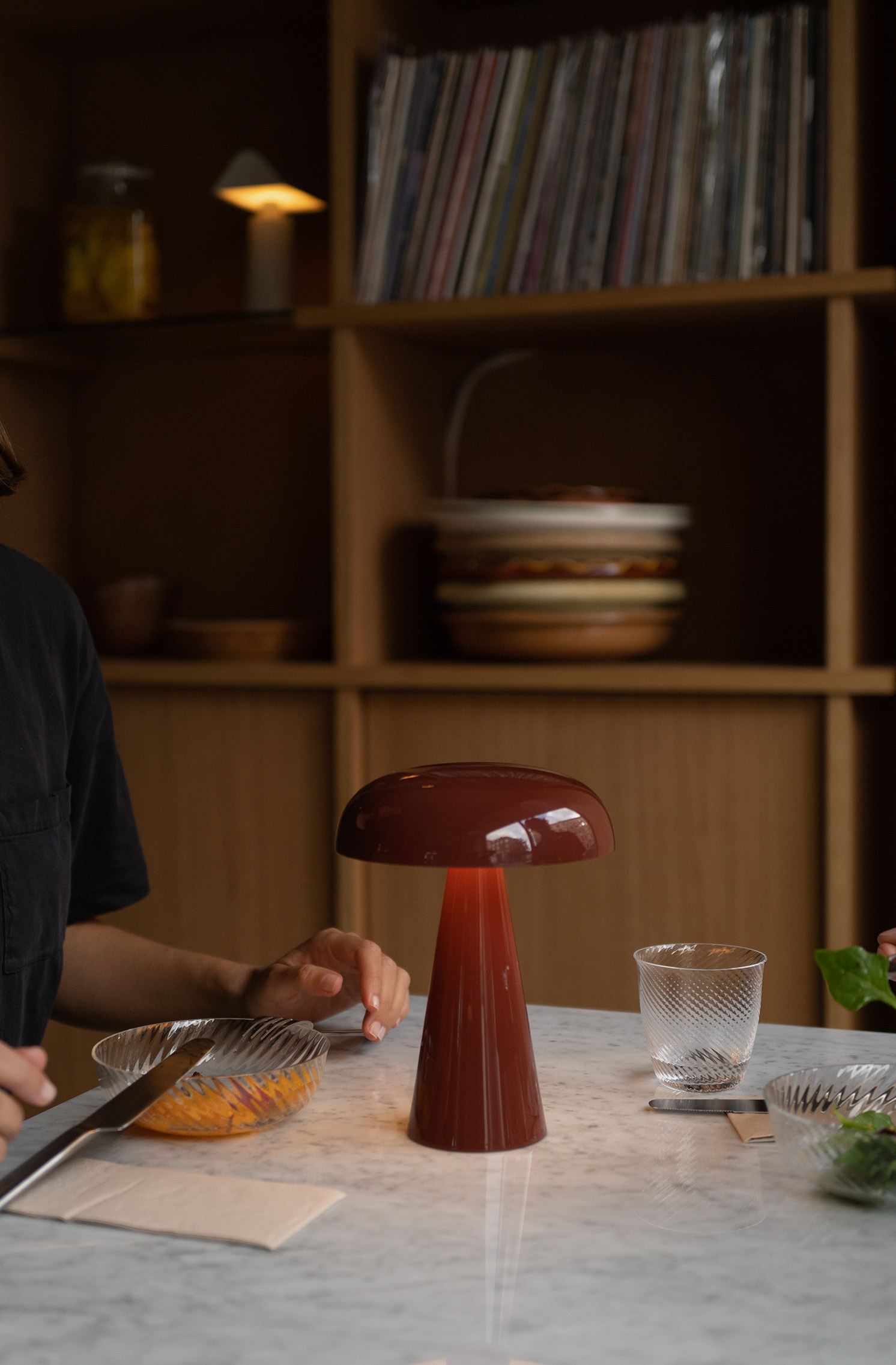 Como SC53, Portable Lamp, Dimmable, Red Brown