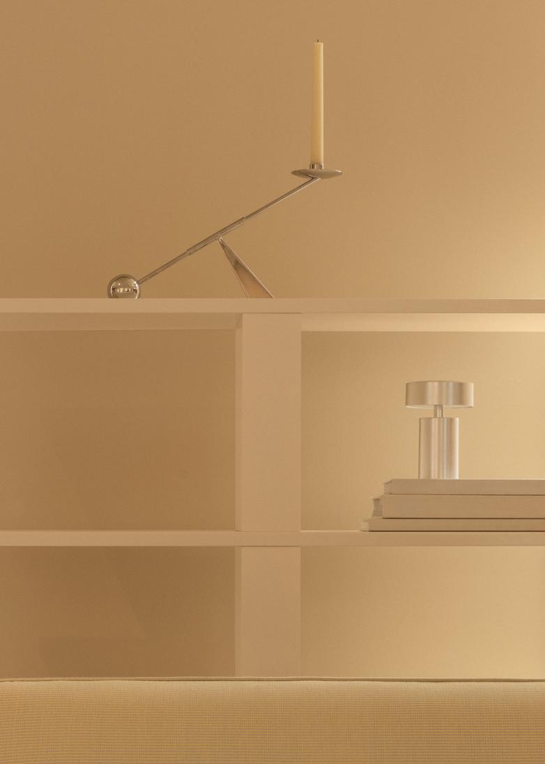 Column Table Lamp, Portable, Aluminium