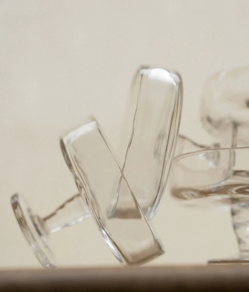 0405 Stem Glass, Clear, Set of 2