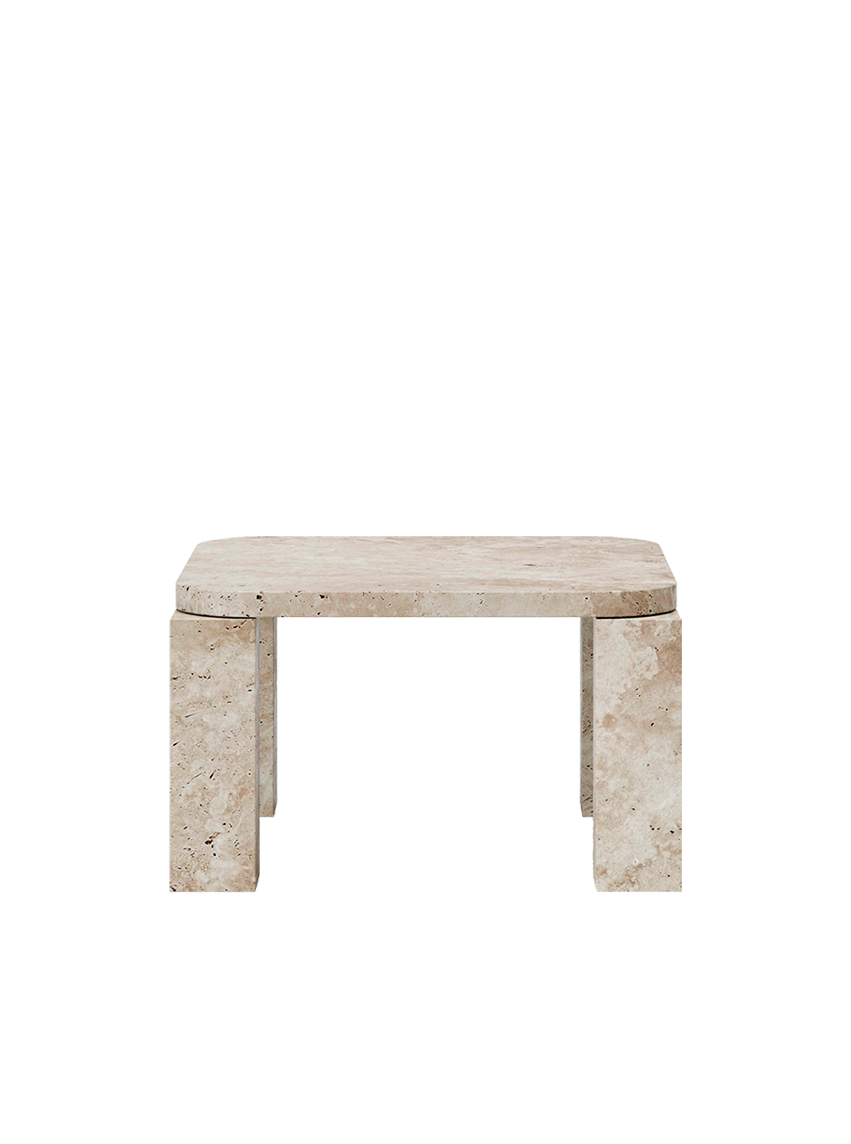 Atlas Coffee Table 60×60, Unfilled Travertine