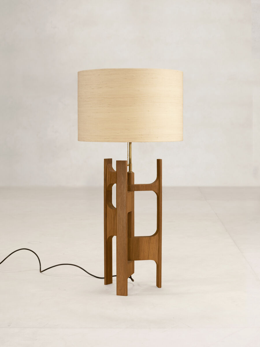 X+L 03 Table Lamp, Natural Teak