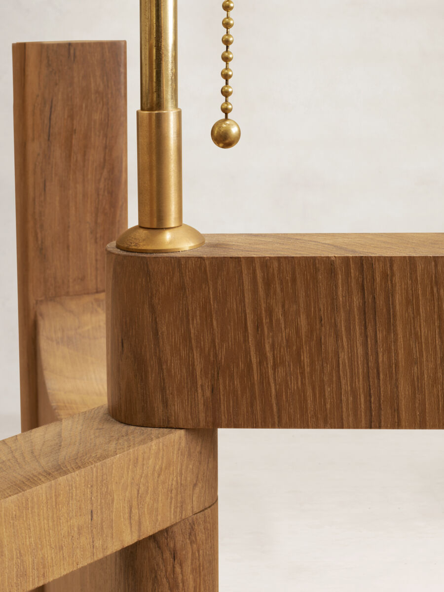 X+L 03 Table Lamp, Natural Teak