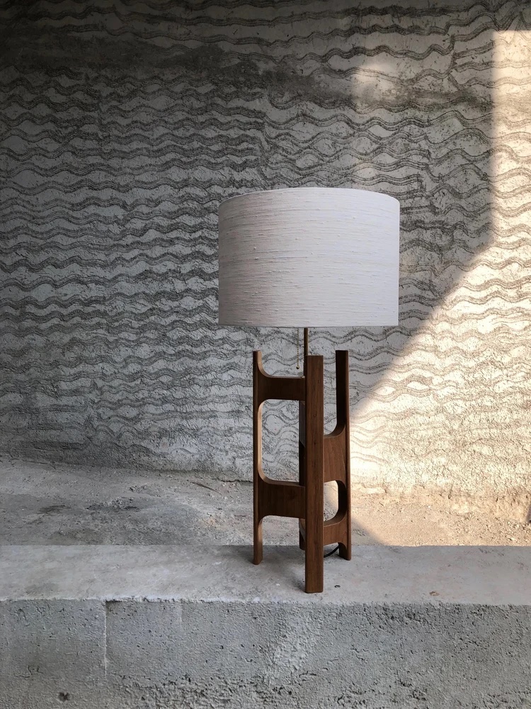 X+L 03 Table Lamp, Natural Teak