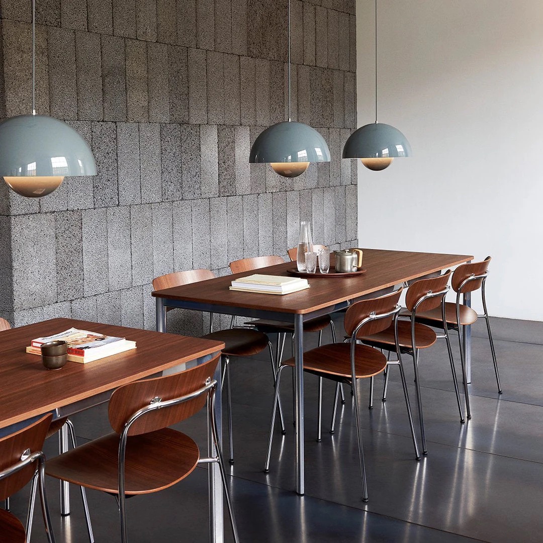 Pavilion Chair AV1, MTO, Chrome Base/Walnut
