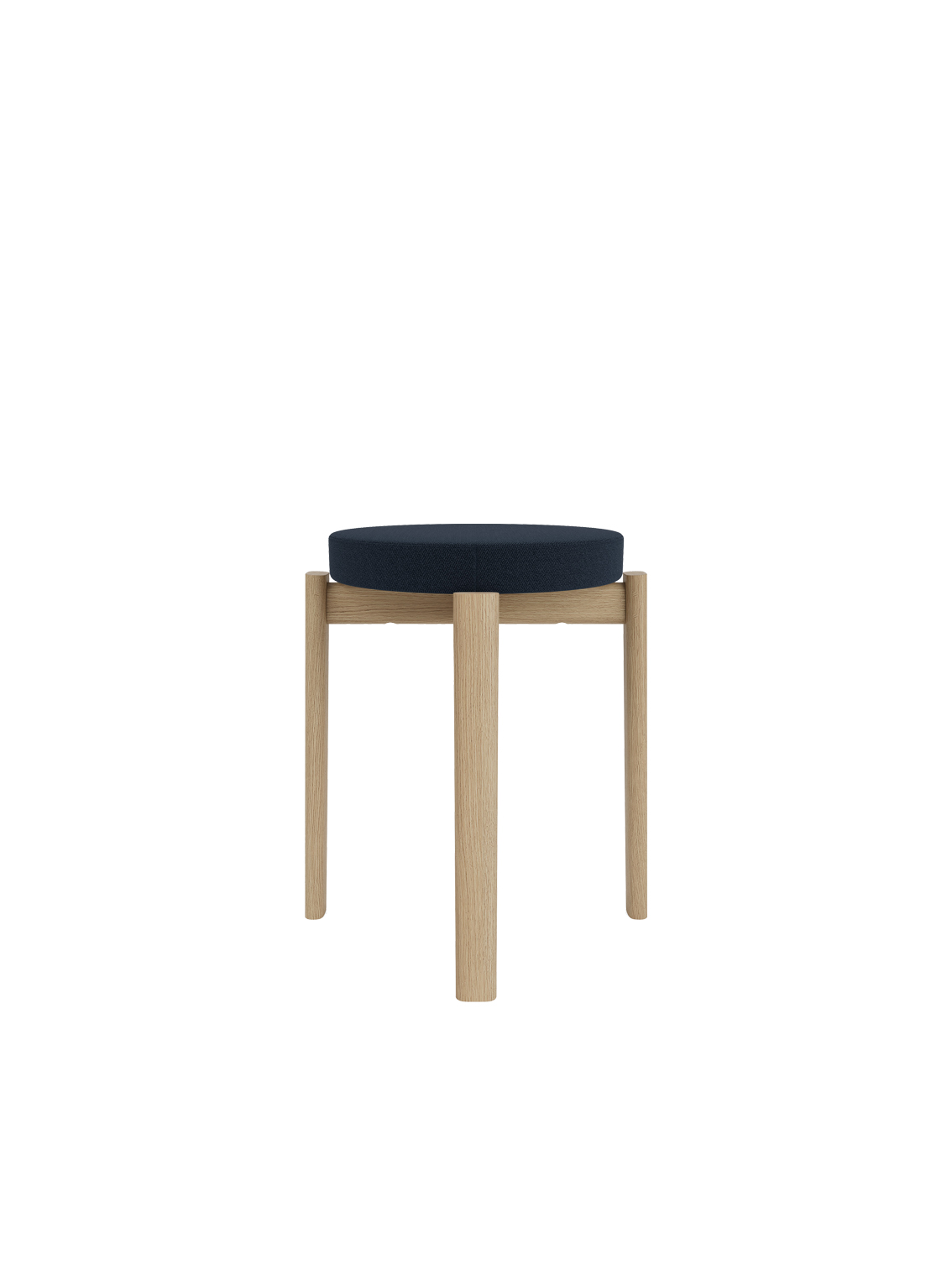 Passage Stool, Natural Oak Base, Upholstered