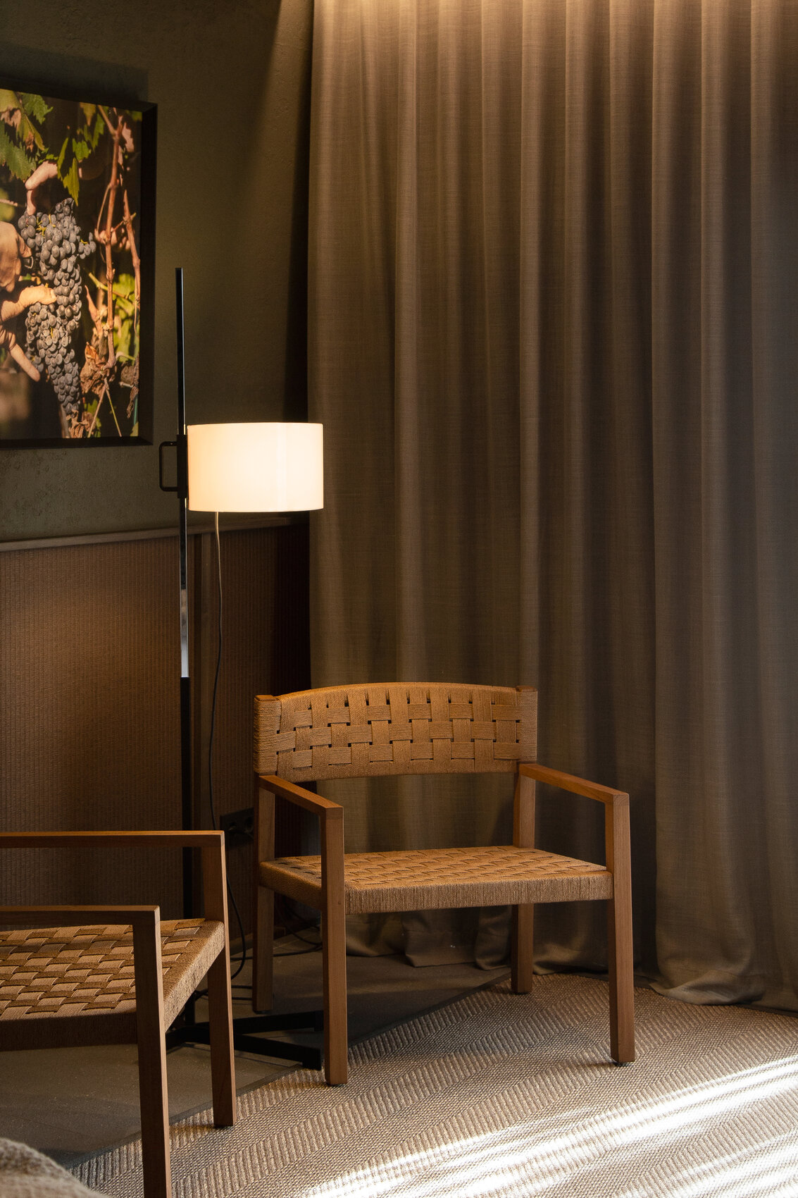 TMC Floor Lamp, Two-Part Metal Structure/White Methacrylate Lampshade