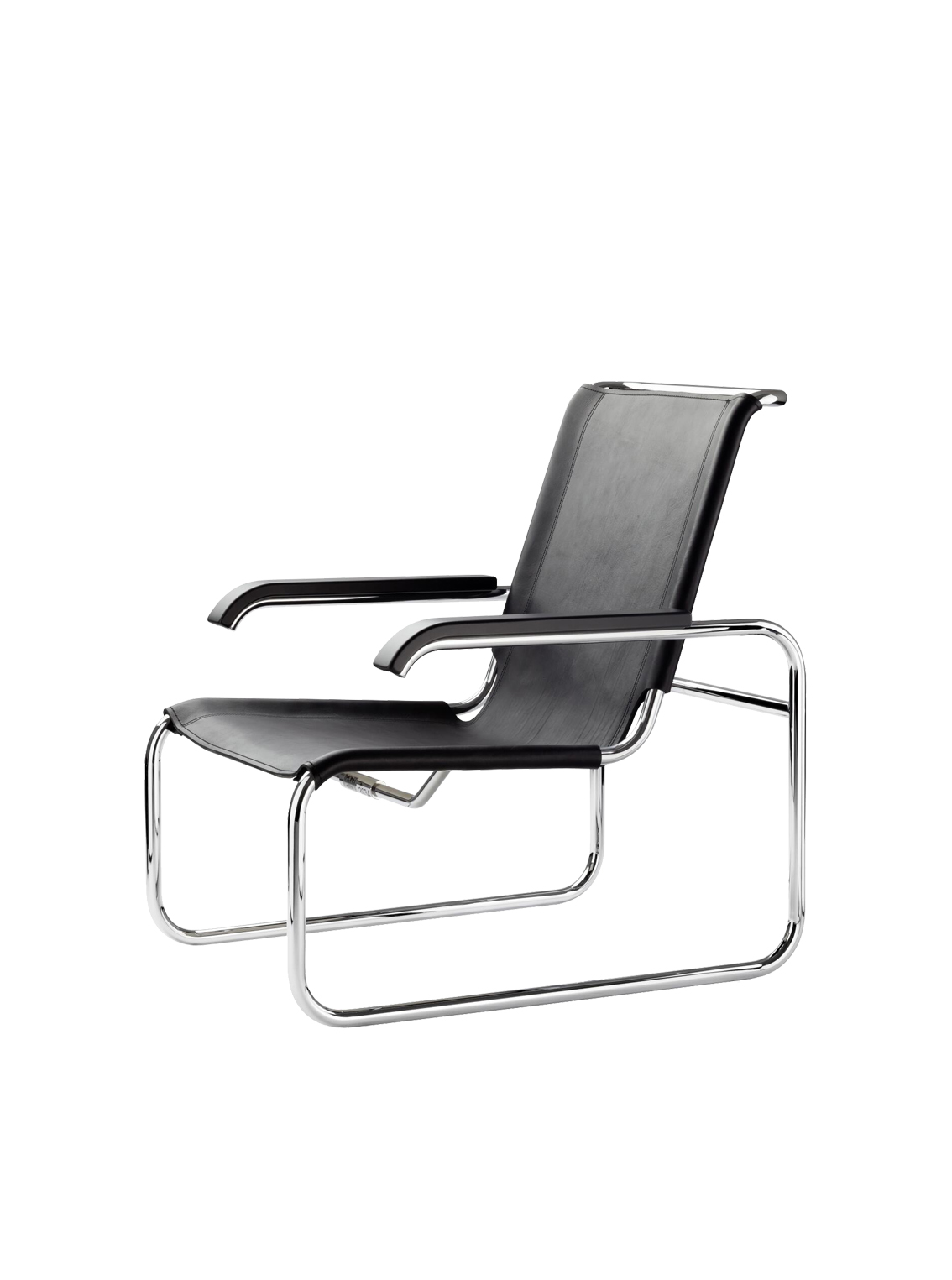 S35L Cantilever Armchair, Chrome-plated Frames, Leather Seat/Back