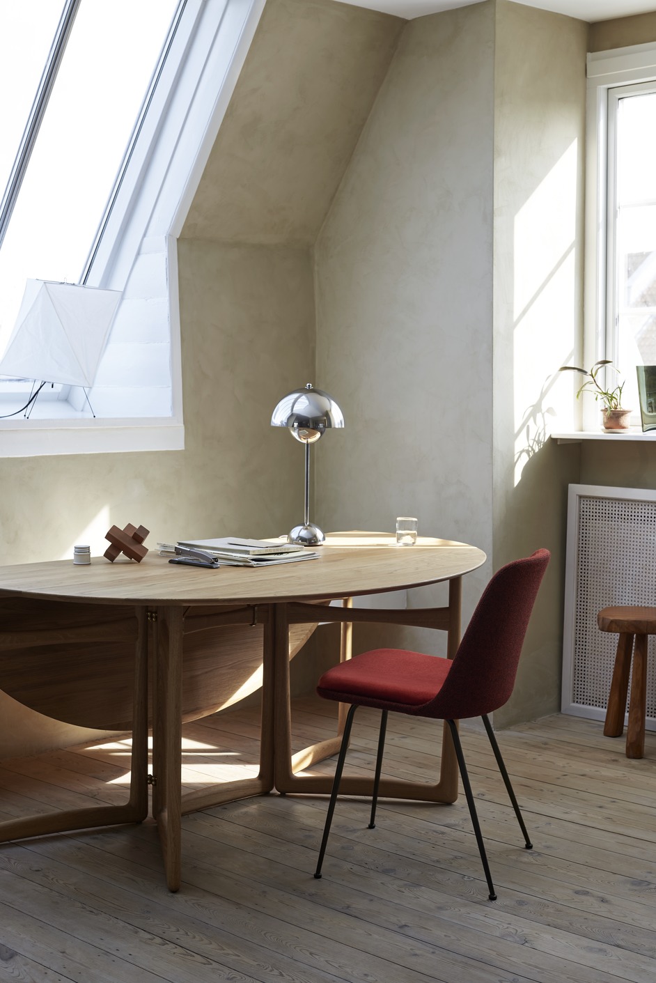 Flowerpot Table VP3, Chrome-Plated