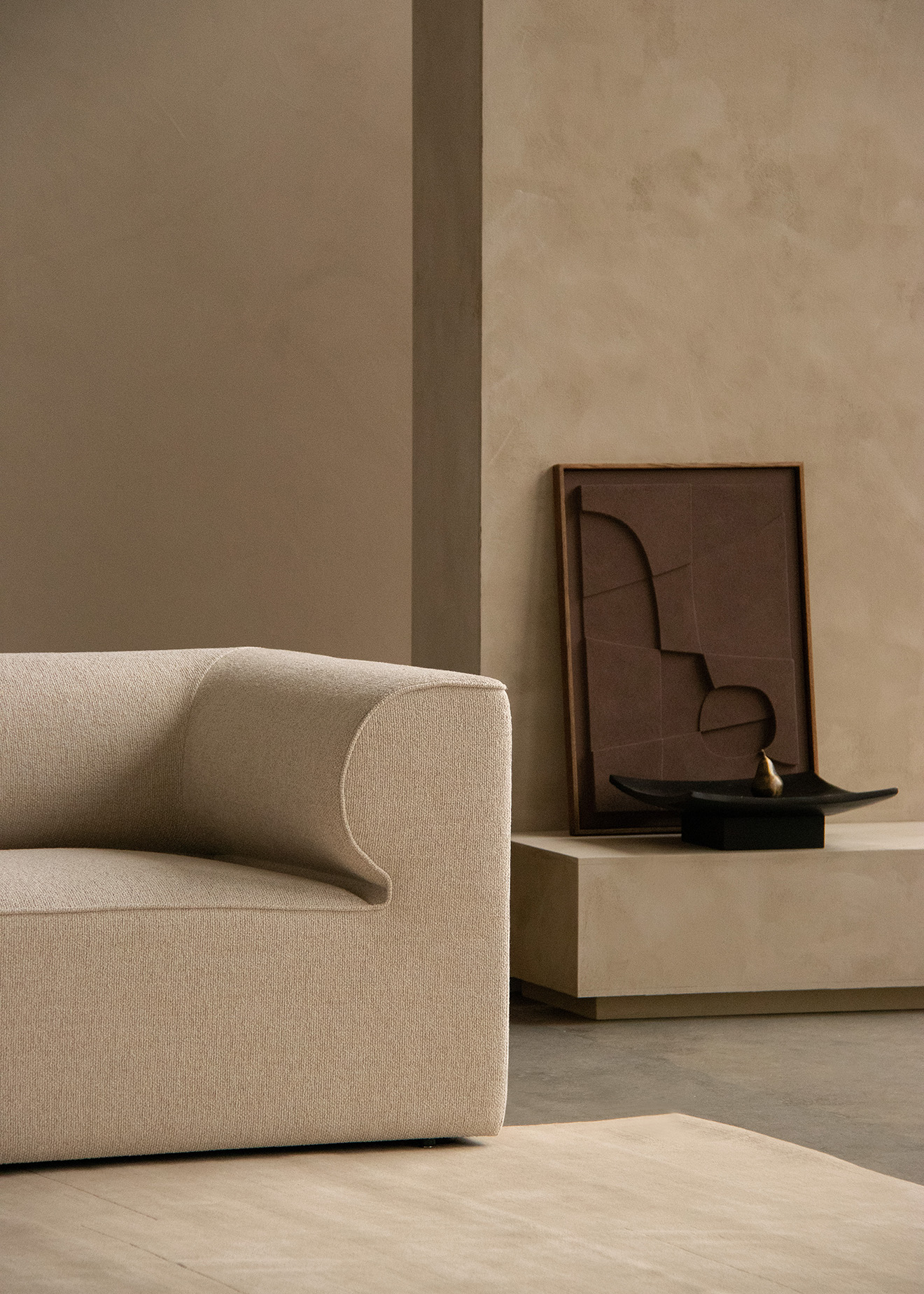 Relevé Platter, Wood, Dark Brown