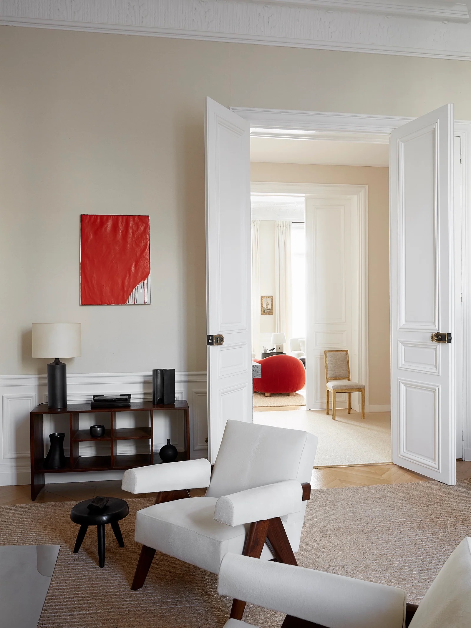 View of Modern Sculptural Coffee Table | Minimalist Living Room Furniture ...