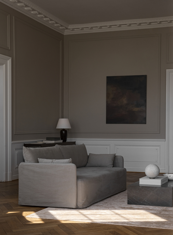 Offset Sofa, 2 Seater, With Loose Cover