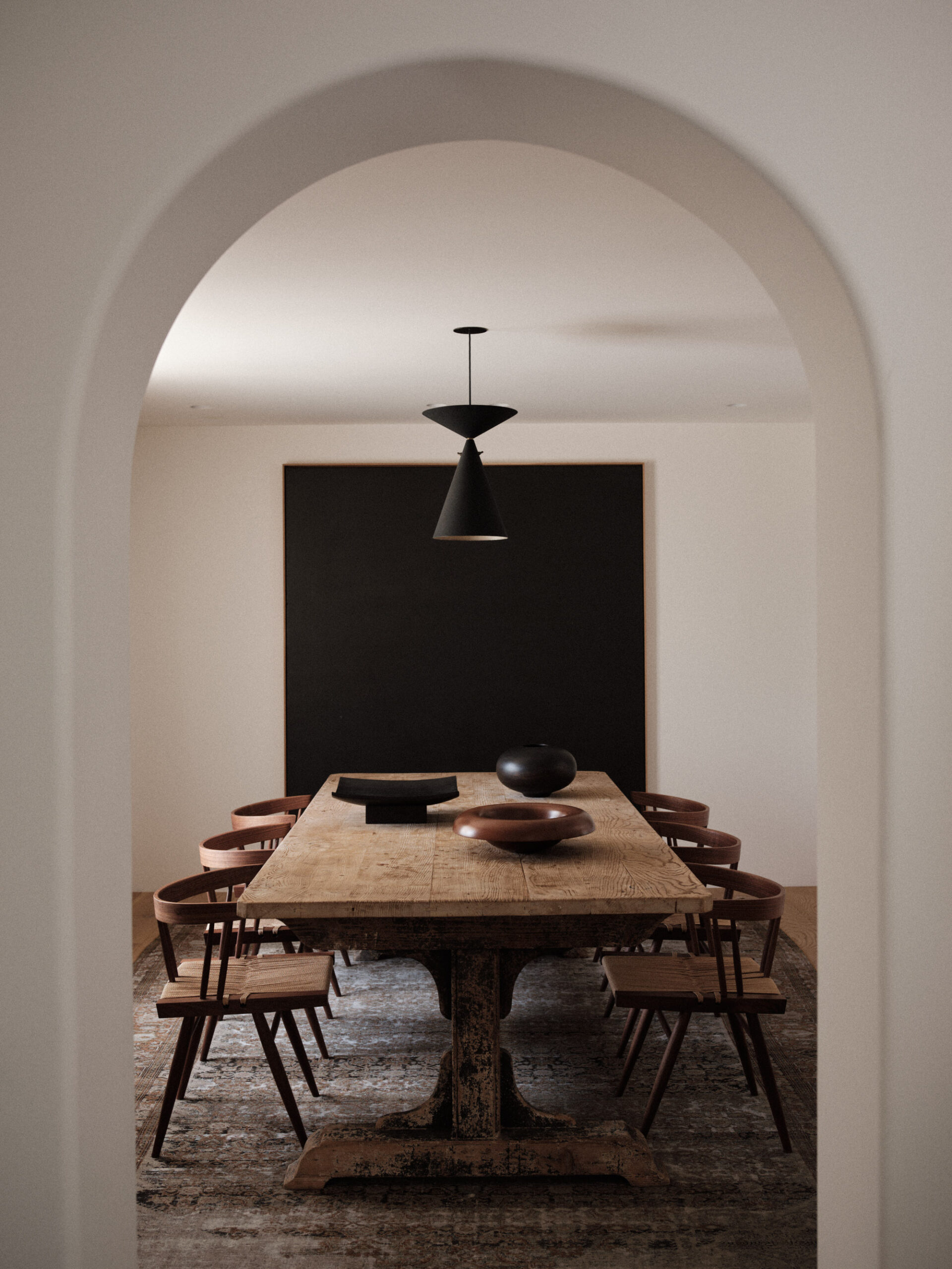 Relevé Platter, Wood, Dark Brown