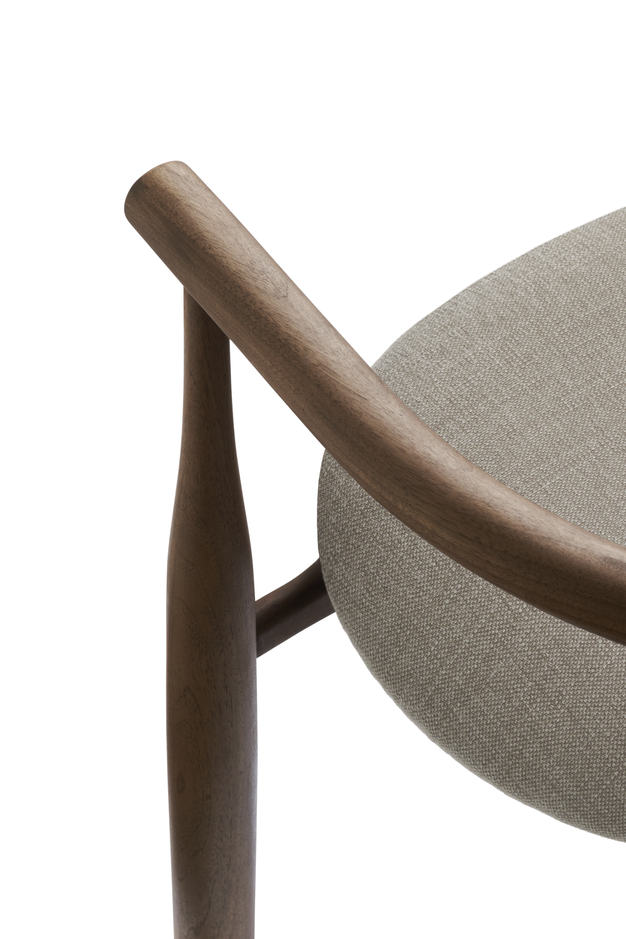 Bukowski Chair, Walnut, Linara 342