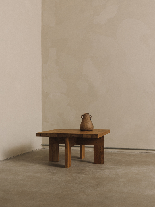 Farmhouse Coffee Table, Square, Natural Oak