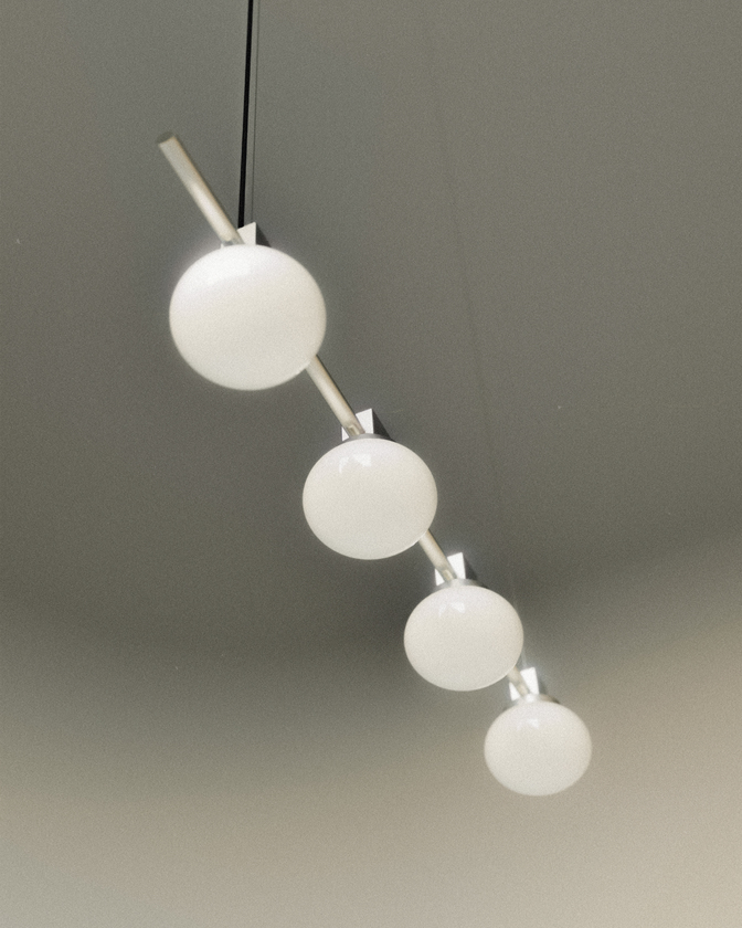 Ovoid Pendant Lamp, Quadruple