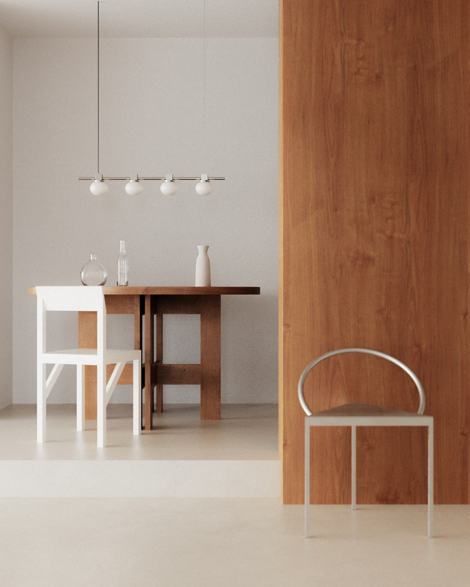 Ovoid Pendant Lamp, Quadruple