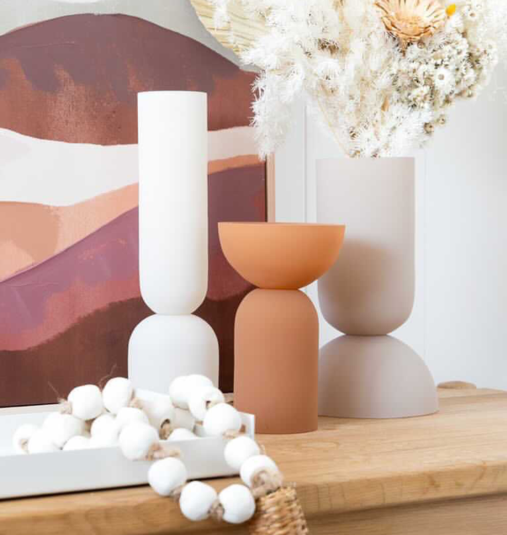 Dual Vase, Sand, Large