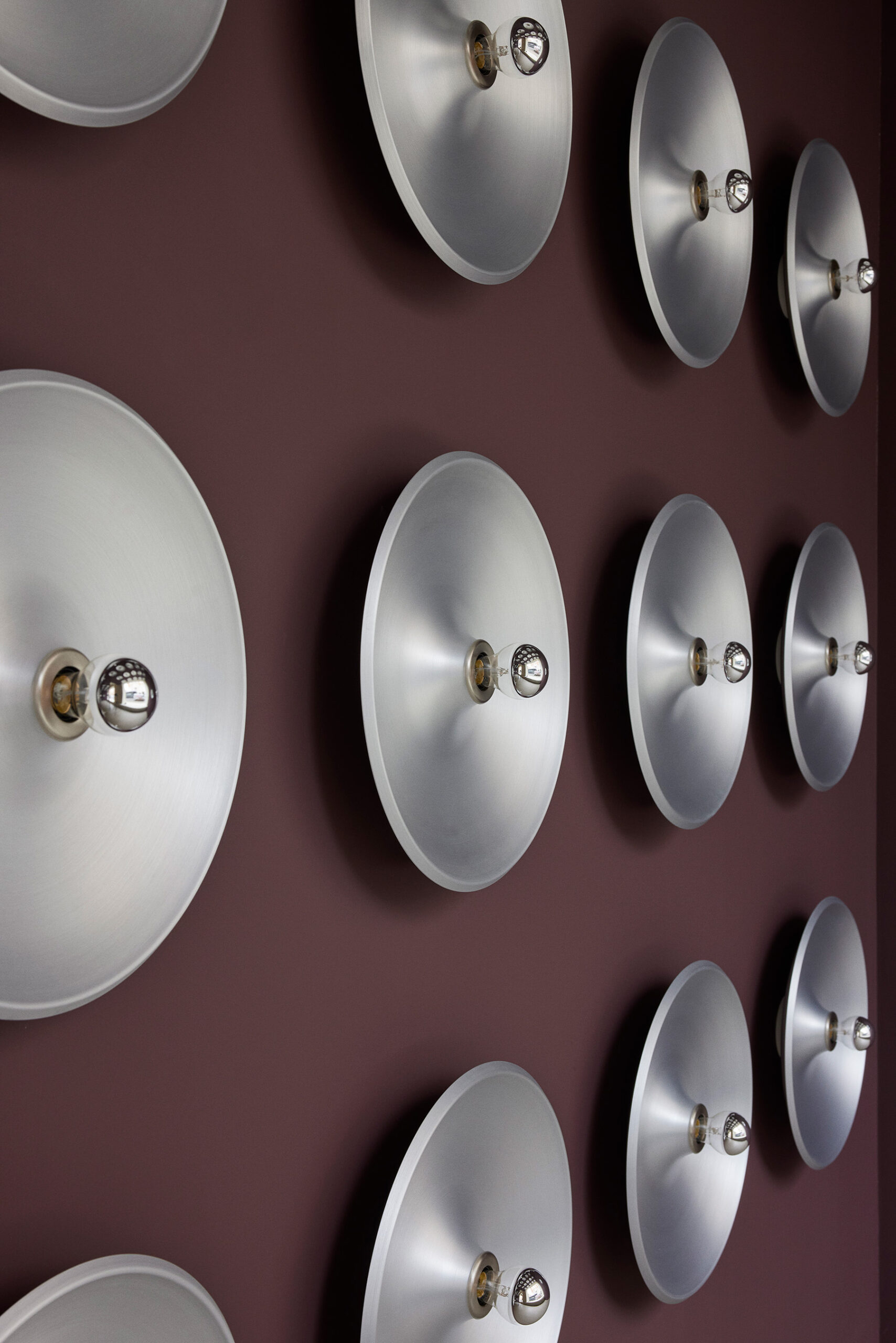 Model 262 Wall Lamp, Satinated Aluminum Finish