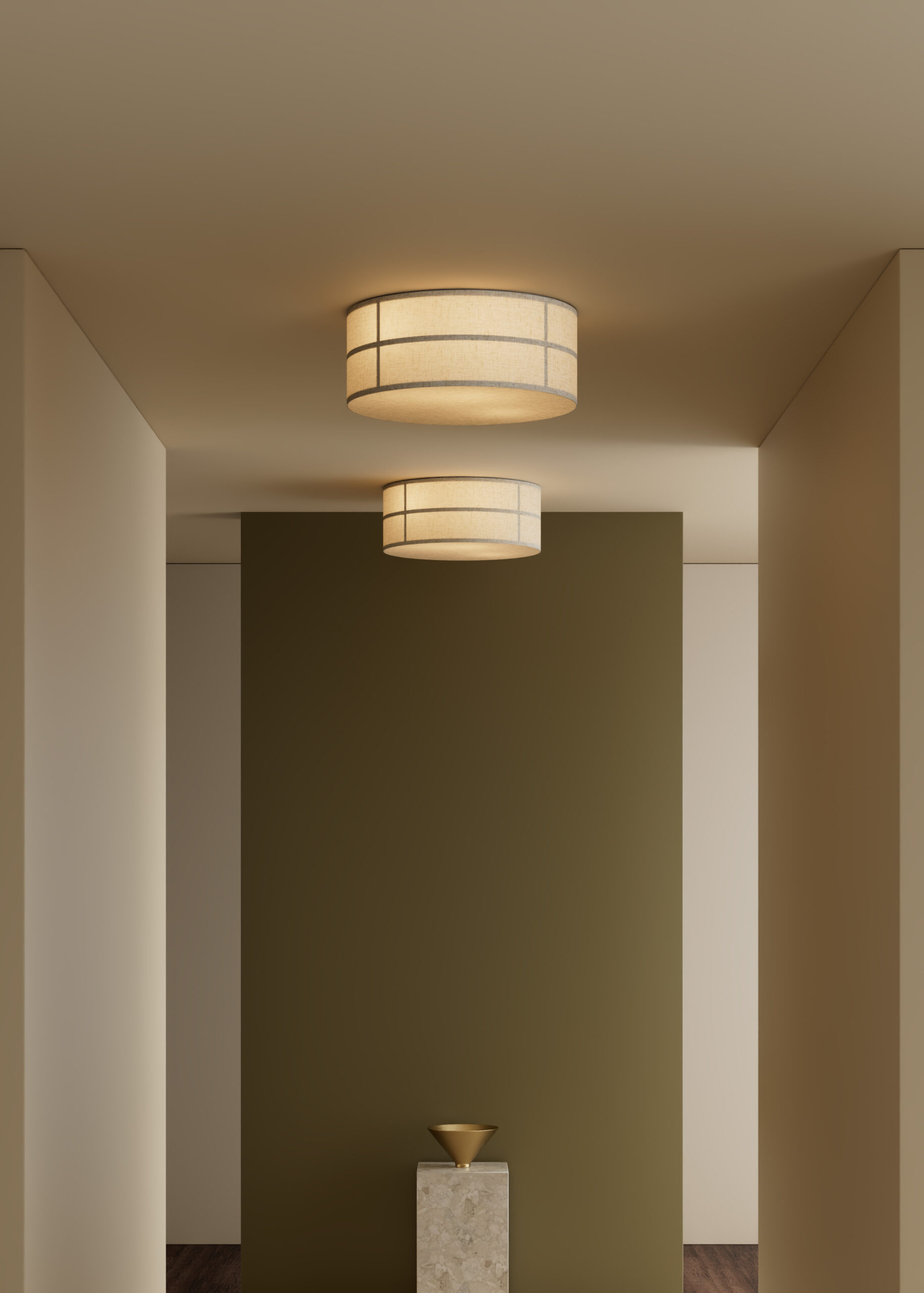 Hashira Ceiling Lamp, Ø50, Raw