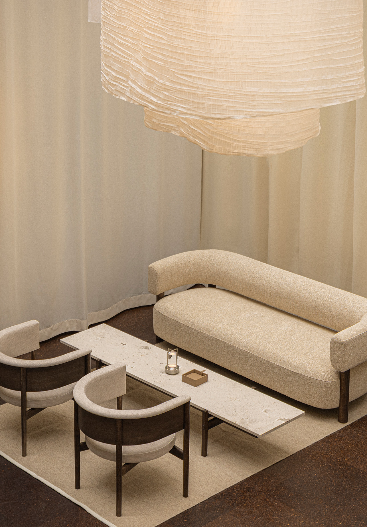 Escape Kelim Rug, Light Beige