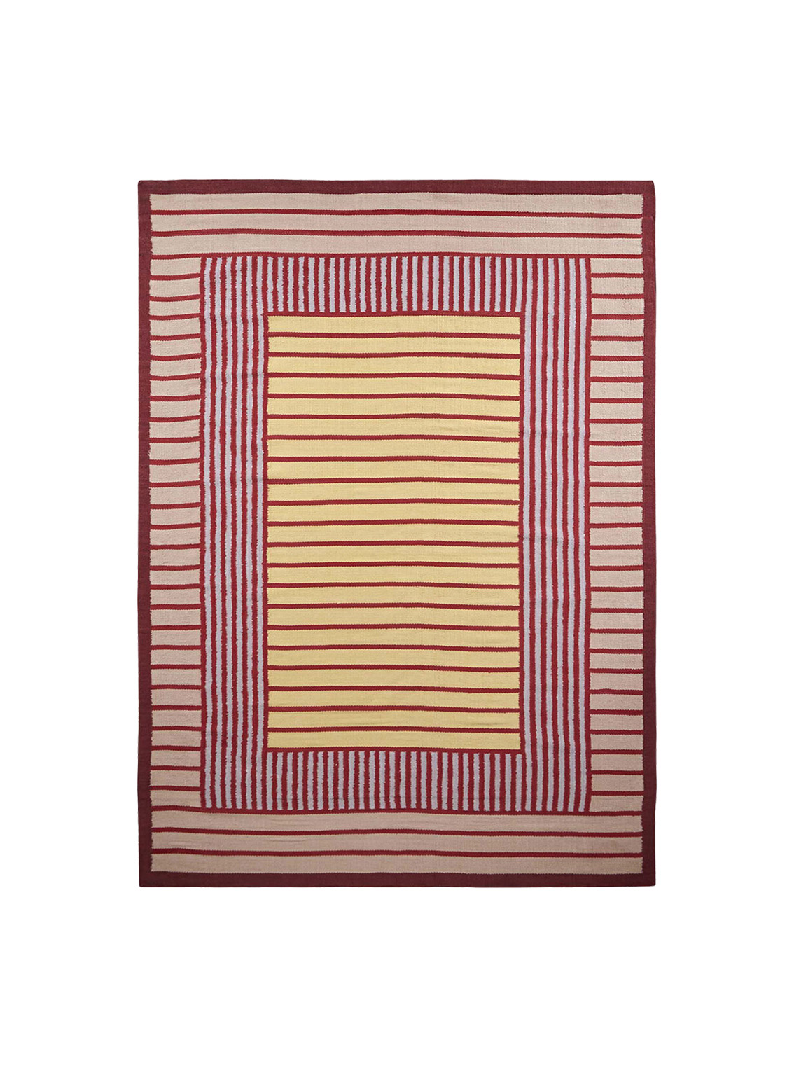 Hemp Rug, Red/Yellow, 250×350 cm