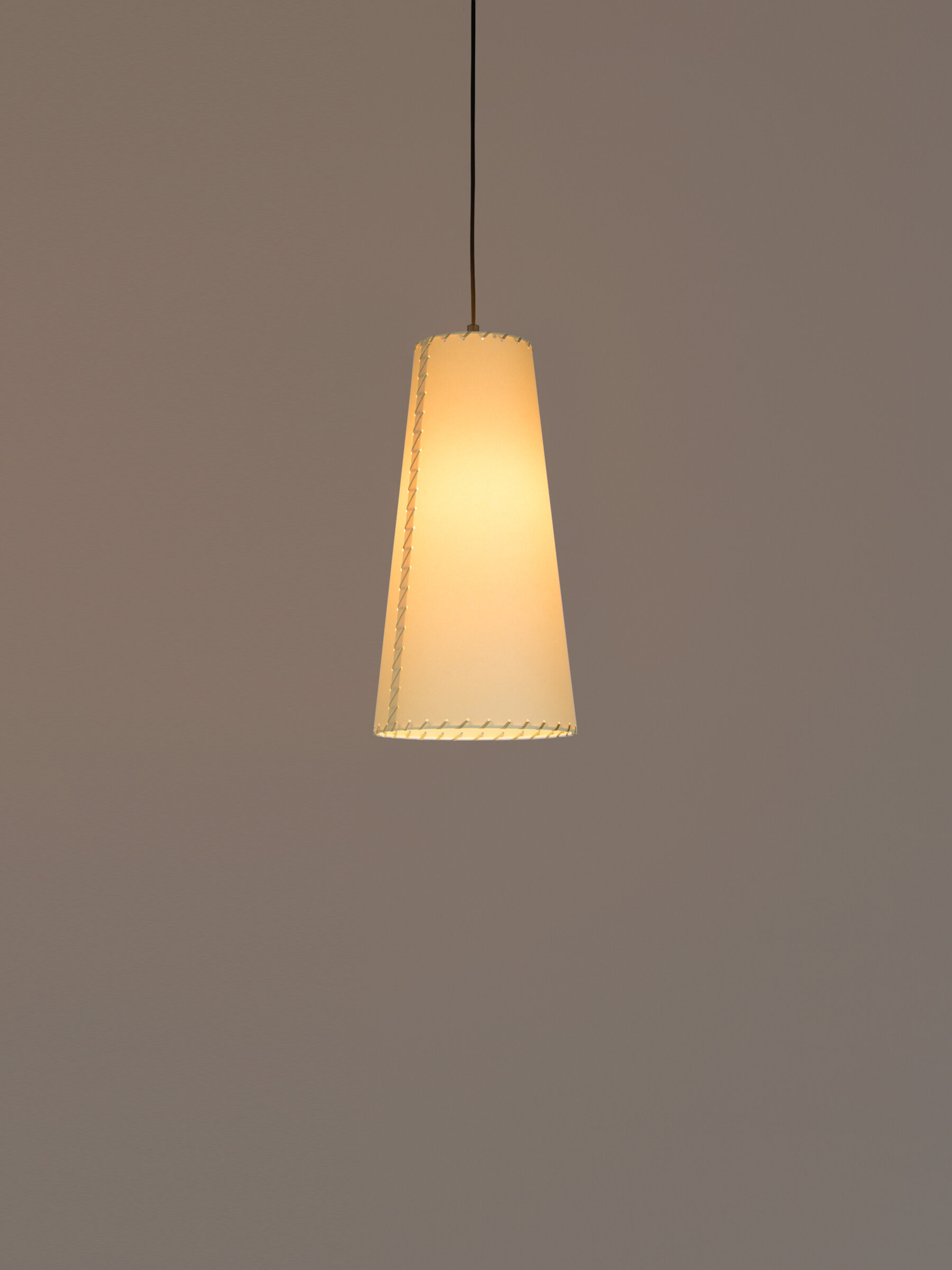 Sisisi Conicas Largas MT2 Pendant Lamp, Stitched Beige Parchment