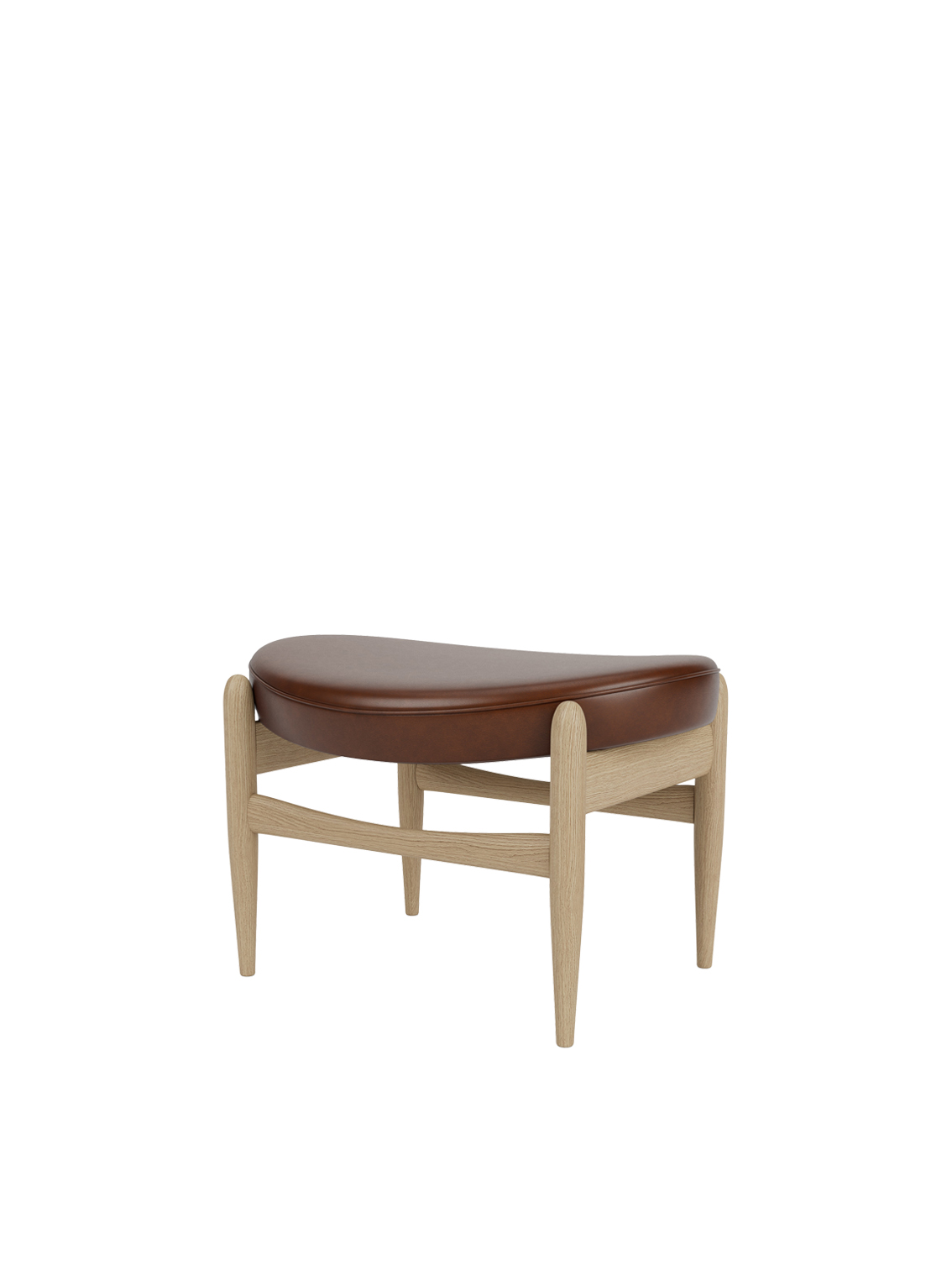 Elizabeth Ottoman, Natural Oak Base
