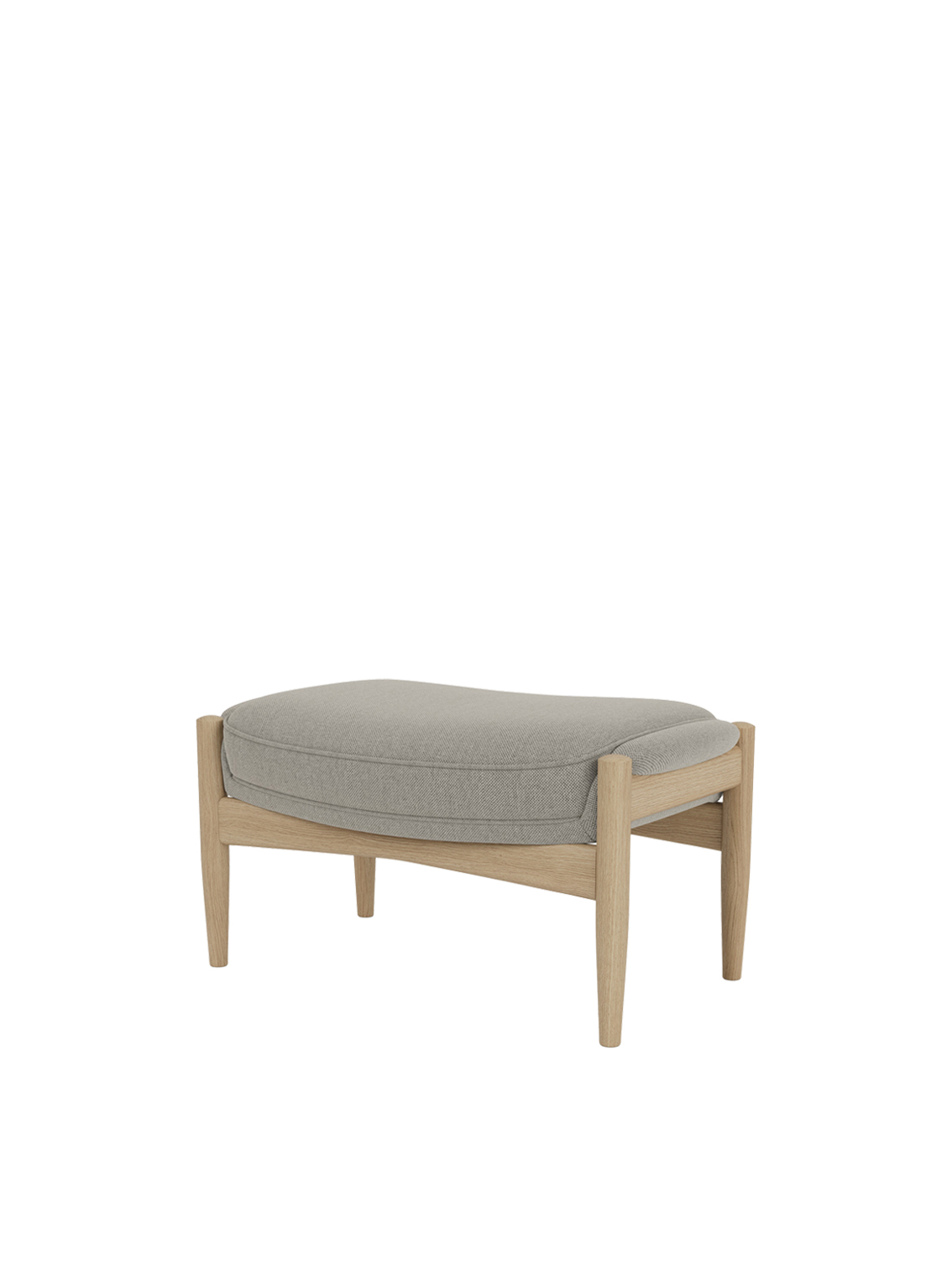 The Seal Ottoman, Natural Oak Base