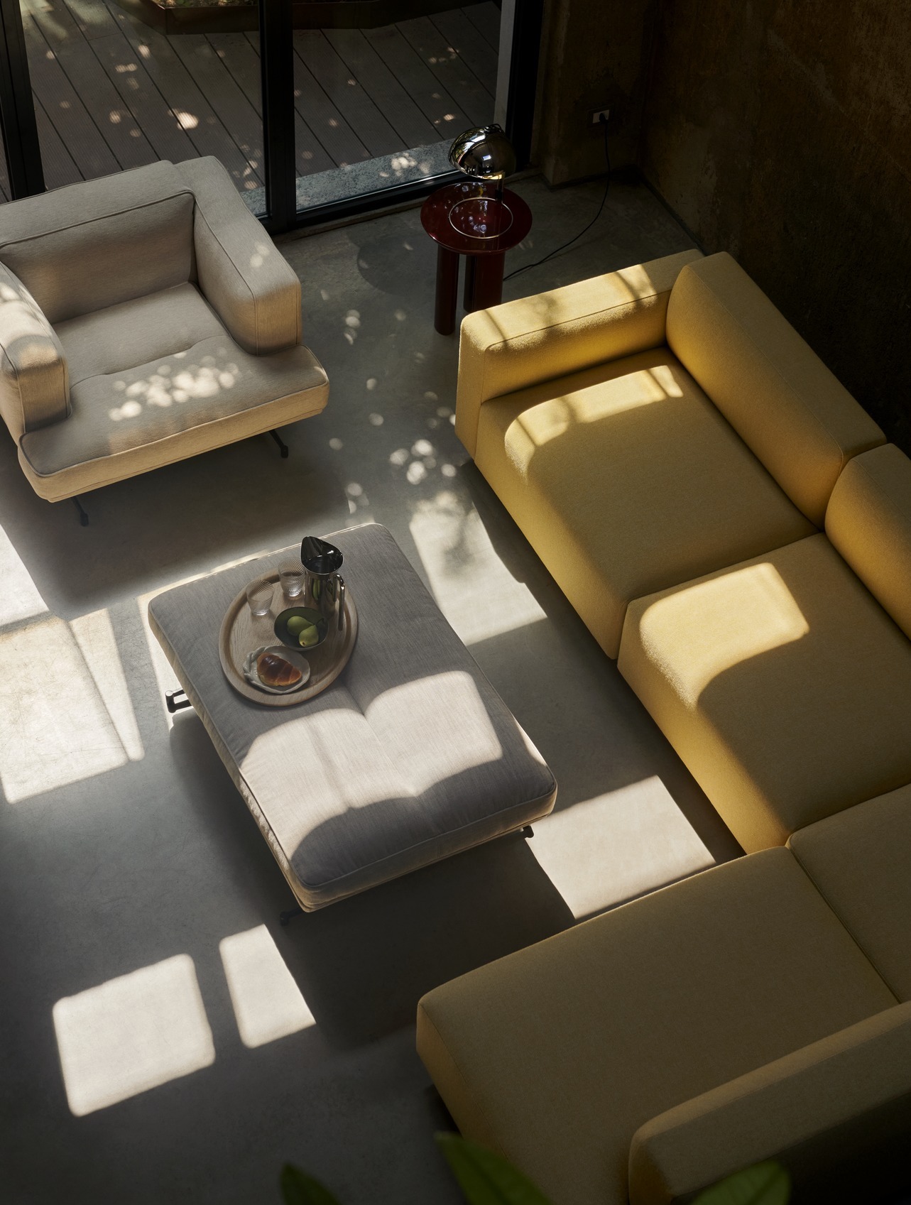 Inland AV32, Pouf, Textile Upholstery