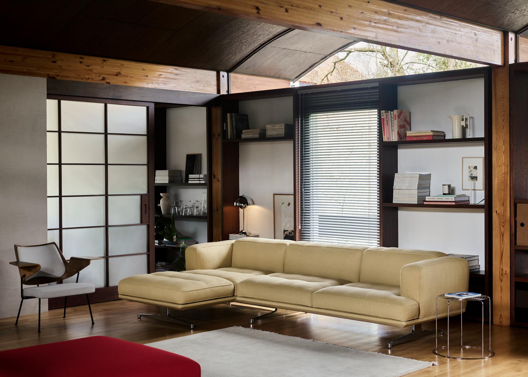 Inland AV42, Chaise Longue Sofa, Textile Upholstery