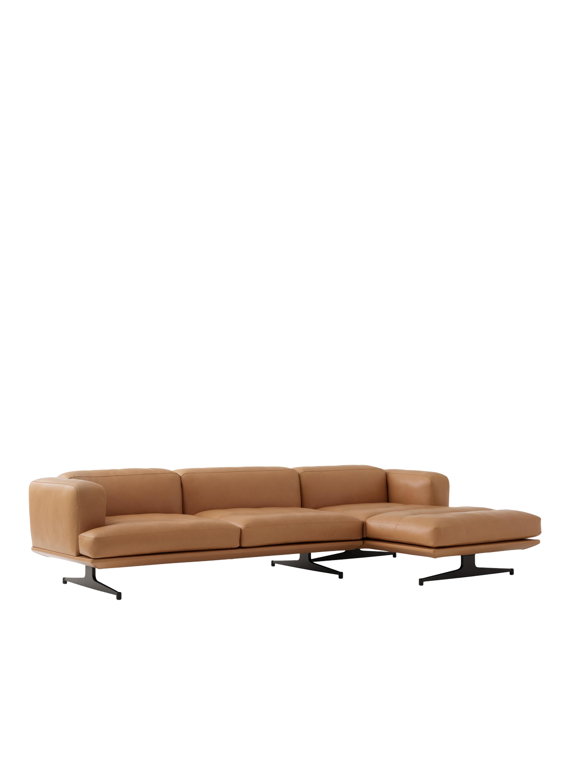 Inland AV42, Chaise Longue Sofa, Leather Upholstery