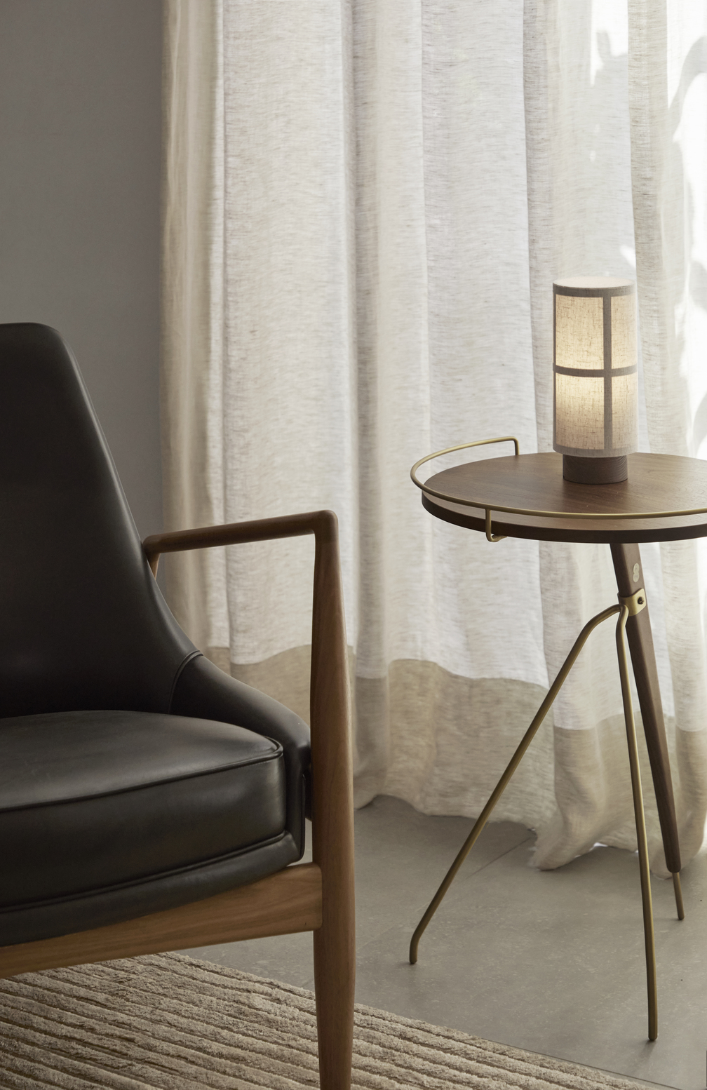 The Seal Lounge Chair, Low Back, Walnut Base