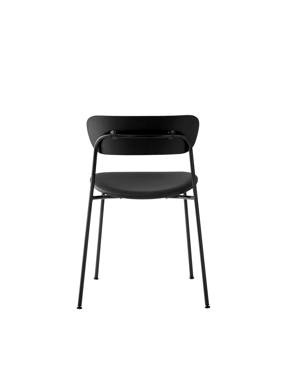 Pavilion Chair AV3, Noble Leather, Seat Upholstery, Black Base / Oak